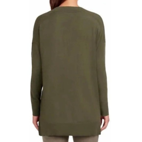 NWT Matty M Women's V-Neck Long Sleeve Sweater Top Olive Size S $60 TT017 - Picture 2 of 2